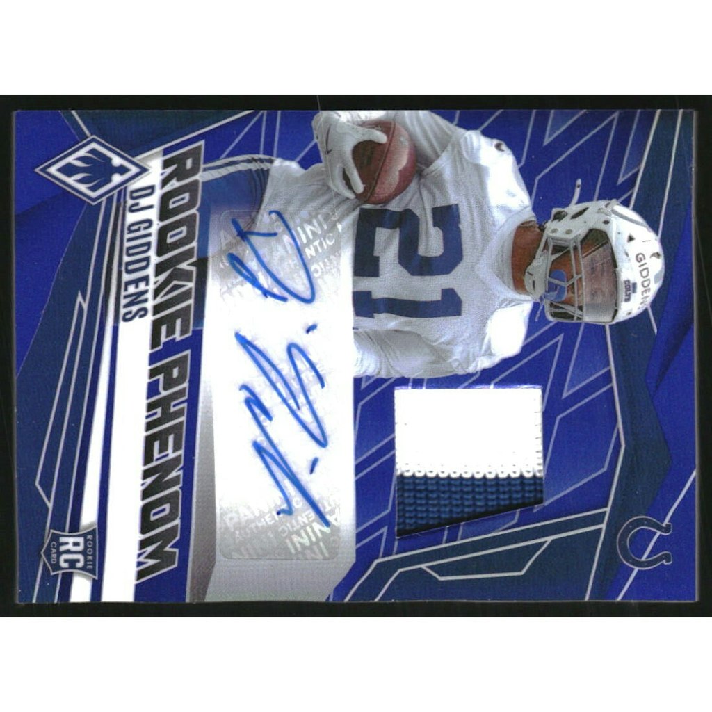 2025 Panini Phoenix DJ Giddens Rookie Phenoms Autograph Jersey Card: $18