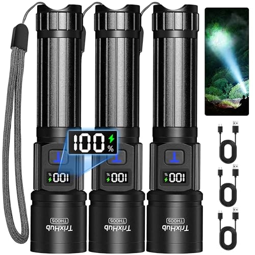 TrixHub Rechargeable Flashlight 3-Pack: $28.04