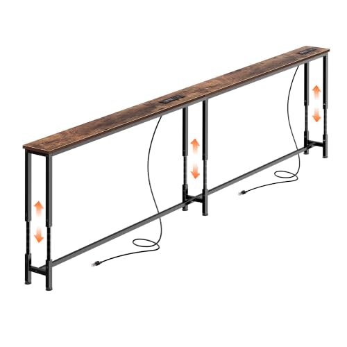 Huuger 86.6-Inch Sofa Table with Power Outlets: $76.49