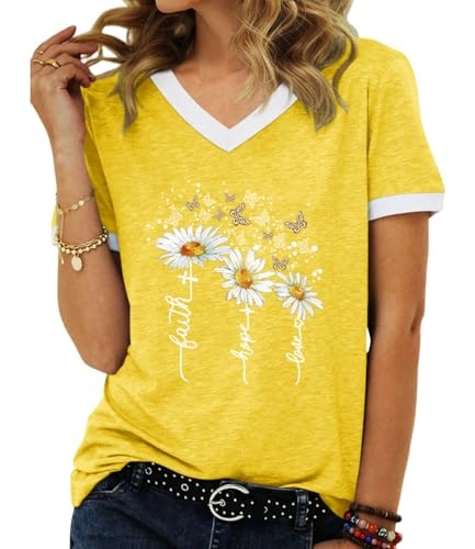 Baokuan Women's Round Neck Short Sleeve Print T-Shirt: $12.74