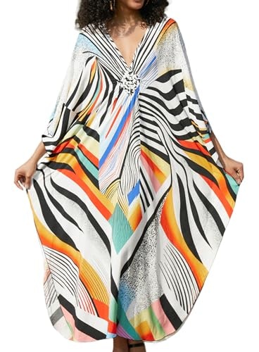 Yanziliu Women's Plus-Size Hawaiian Kaftan Beach Cover-Up Dress: $16.99 Yanziliu Women's Plus-Size Hawaiian Kaftan Beach Cover-Up Dress: $16.99