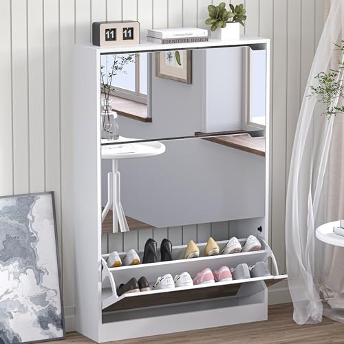 Bornoon 3-Flip Mirror Shoe Storage Cabinet: $127.48 Bornoon 3-Flip Mirror Shoe Storage Cabinet: $127.48