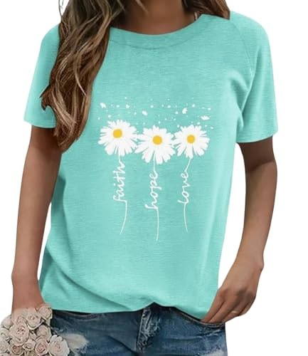 Baokuan Women's Round Neck Short Sleeve Print T-Shirt: $12.74 Baokuan Women's Round Neck Short Sleeve Print T-Shirt: $12.74