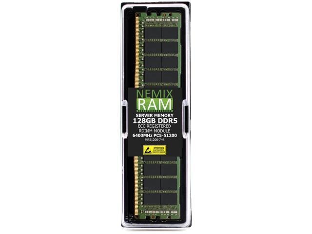Nemix 128GB DDR5 6400MHz ECC Registered RDIMM Server Memory: $5,699.99 Nemix 128GB DDR5 6400MHz ECC Registered RDIMM Server Memory: $5,699.99