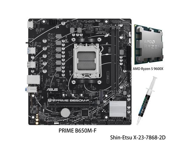 Asus Prime B650M-F Motherboard and AMD Ryzen 5 9600X CPU Combo: $459.99 Asus Prime B650M-F Motherboard and AMD Ryzen 5 9600X CPU Combo: $459.99