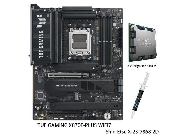 Asus TUF Gaming X870E-Plus WiFi 7 Motherboard and AMD Ryzen 5 9600X CPU Combo: $899.99 Asus TUF Gaming X870E-Plus WiFi 7 Motherboard and AMD Ryzen 5 9600X CPU Combo: $899.99