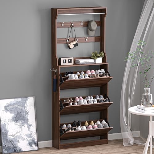 Bornoon Shoe Cabinet and Coat Rack Hall Tree: $127.49 Bornoon Shoe Cabinet and Coat Rack Hall Tree: $127.49