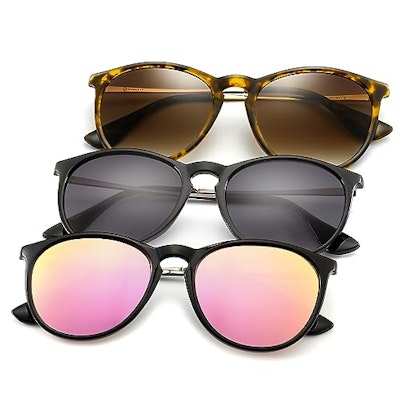 Sungait Vintage Round Sunglasses for $24 + free shipping w/ Prime