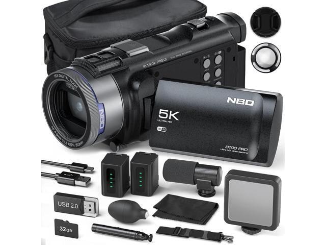 5K 48MP Vlogging Camcorder with 32GB Card and 2 Batteries: $224.99