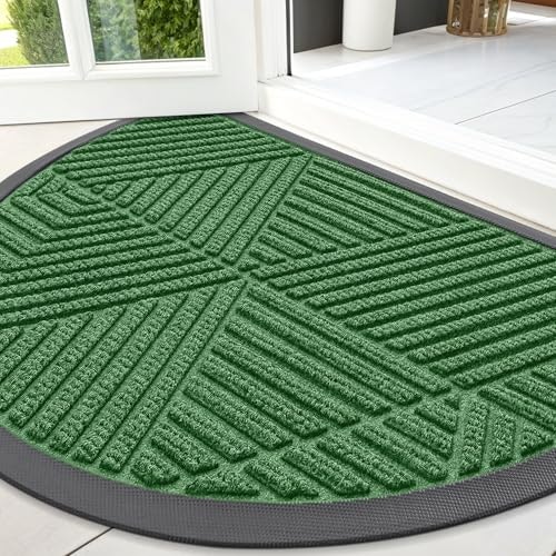 Smiry 47" x 32" Half Circle Rubber Doormat: $50.99 Smiry 47" x 32" Half Circle Rubber Doormat: $50.99