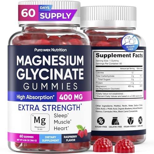 Magnesium Glycinate 400mg Gummies 60-Count: $17.98 Magnesium Glycinate 400mg Gummies 60-Count: $17.98