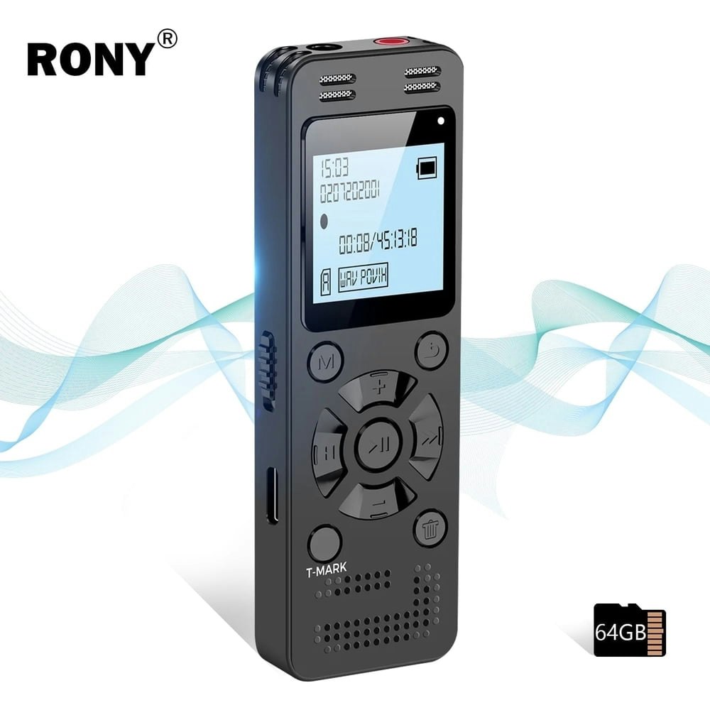 Rony 64GB Digital Voice Recorder: $37.99 Rony 64GB Digital Voice Recorder: $37.99