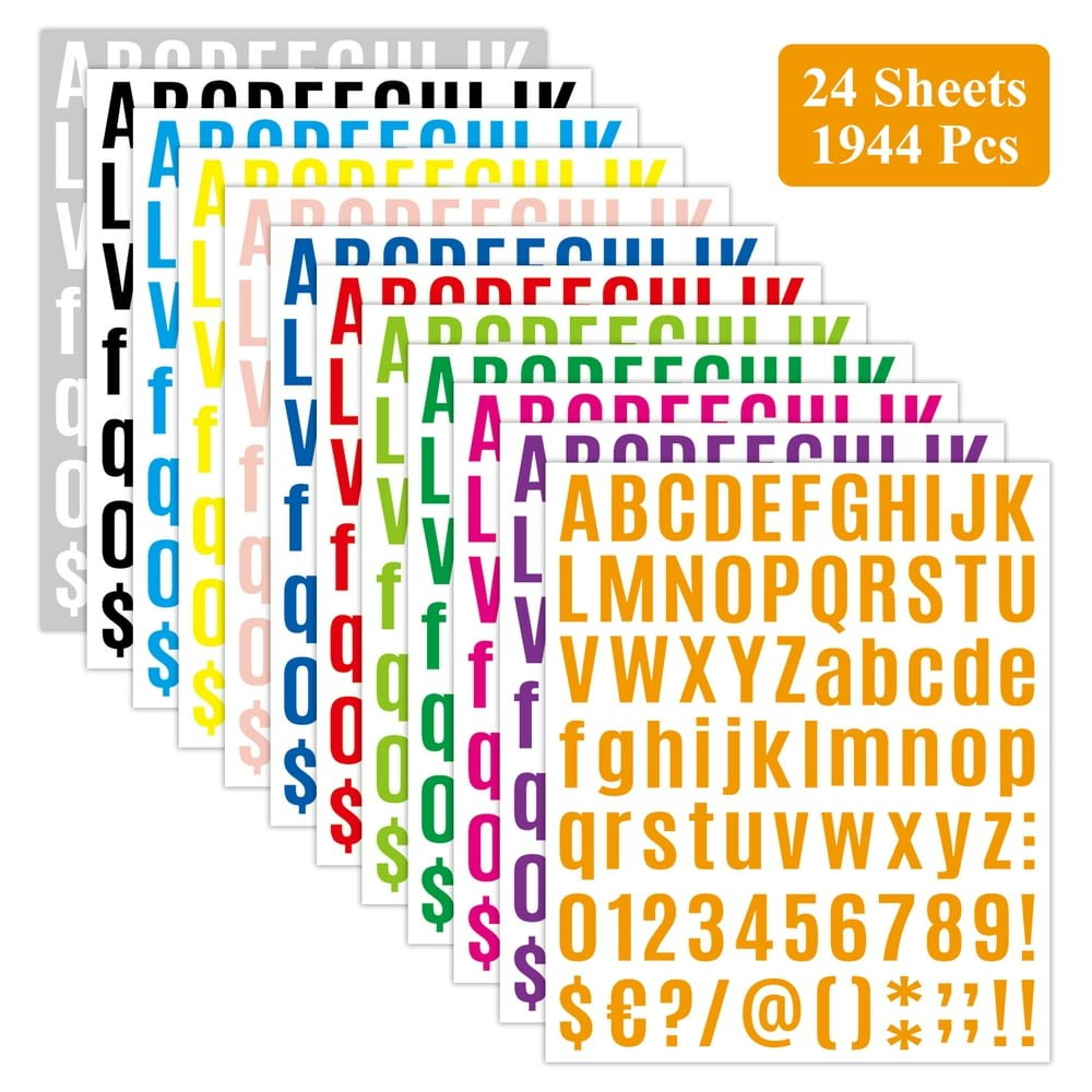 Aovky 1,944-Piece Alphabet Sticker Set: $10.79