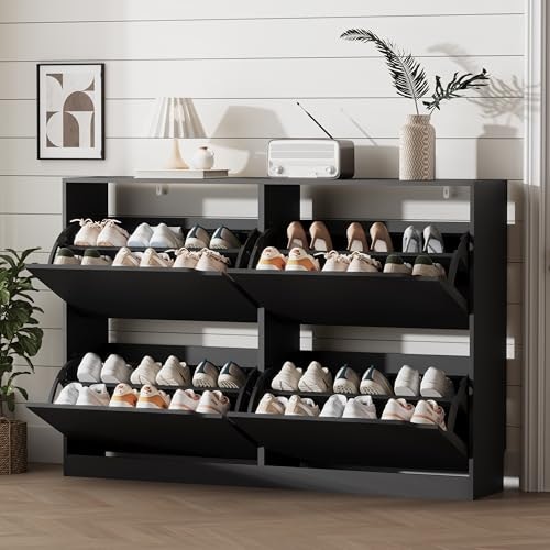 Xixini 4-Drawer Wooden Shoe Storage Cabinet: $110.49 Xixini 4-Drawer Wooden Shoe Storage Cabinet: $110.49