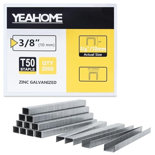 Yeahome 3/8-Inch T50 Staples 2,000-Count: $7.64 Yeahome 3/8-Inch T50 Staples 2,000-Count: $7.64