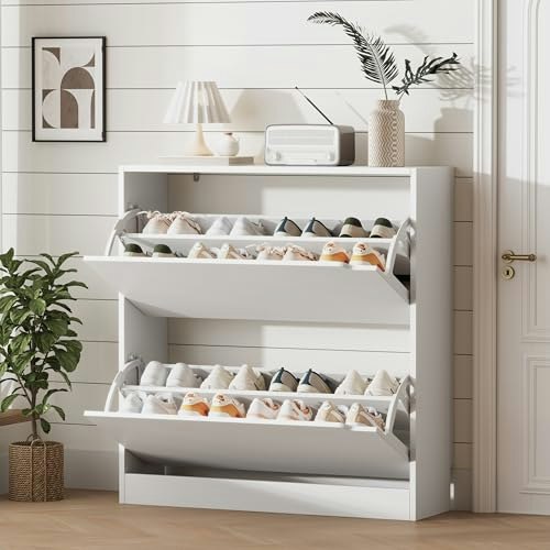 Xixini 2-Drawer Flip Shoe Storage Cabinet: $76.49 Xixini 2-Drawer Flip Shoe Storage Cabinet: $76.49