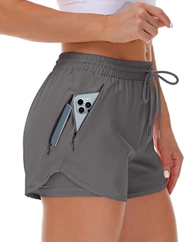 Mancreda Women's Athletic Running Shorts with Pockets: $14.98 Mancreda Women's Athletic Running Shorts with Pockets: $14.98