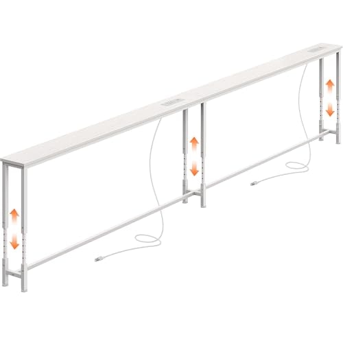 Huuger Adjustable Height Console Table with Power Outlets: $104.99 Huuger Adjustable Height Console Table with Power Outlets: $104.99