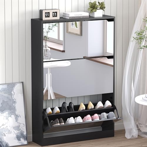 Bornoon 3-Flip Mirror Shoe Storage Cabinet: $127.48 Bornoon 3-Flip Mirror Shoe Storage Cabinet: $127.48