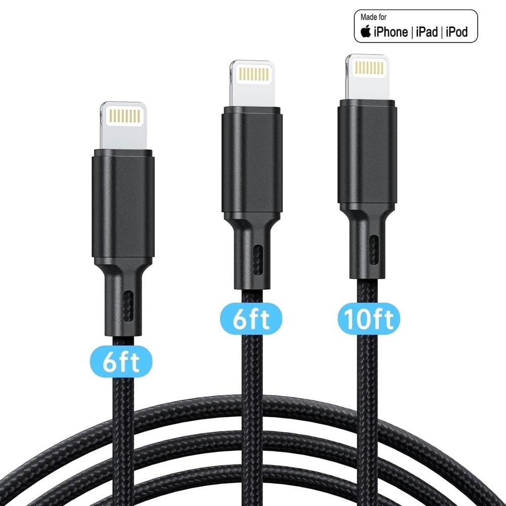 Cshidworld Apple MFi Certified Nylon Lightning Cable 3-Pack: $8.99 Cshidworld Apple MFi Certified Nylon Lightning Cable 3-Pack: $8.99