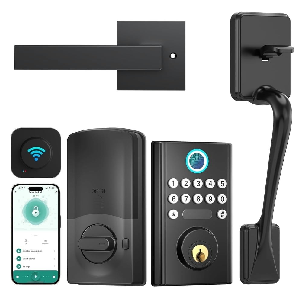 Keyless Fingerprint Smart Door Lock with Handle: $89.99 Keyless Fingerprint Smart Door Lock with Handle: $89.99