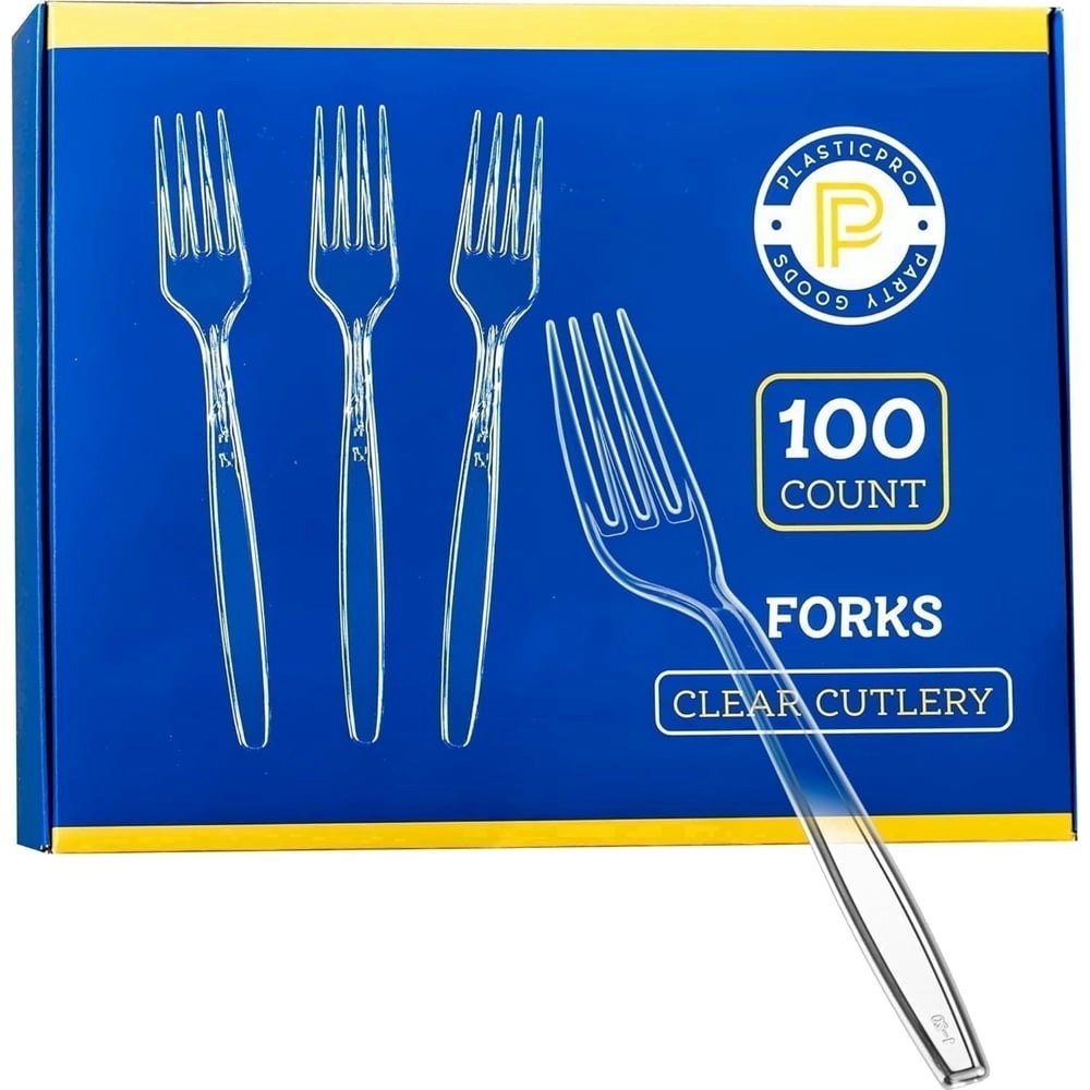 Plasticpro 100-Pack Heavyweight Disposable Plastic Forks: $9.99 Plasticpro 100-Pack Heavyweight Disposable Plastic Forks: $9.99