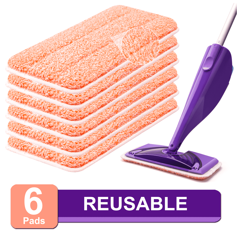 Power Scrubbing Reusable Microfiber Mop Pads for WetJet 6-Pack: $14.31