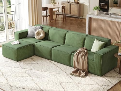 Linsy Home 134-Inch 4-Seat Modular Sectional Sofa with Ottoman: $485.99 Linsy Home 134-Inch 4-Seat Modular Sectional Sofa with Ottoman: $485.99