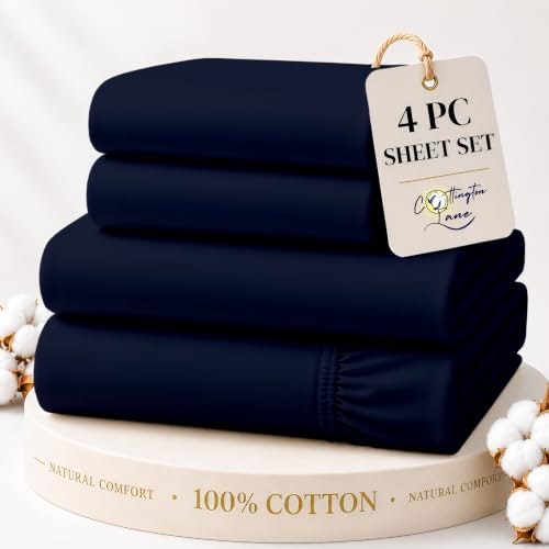 Cottington Lane Queen Cotton Sheet Set 4-Pack: $28.39 Cottington Lane Queen Cotton Sheet Set 4-Pack: $28.39