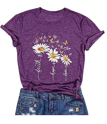 Baokuan Women's Round Neck Short Sleeve Printed T-Shirt: $14.44 Baokuan Women's Round Neck Short Sleeve Printed T-Shirt: $14.44