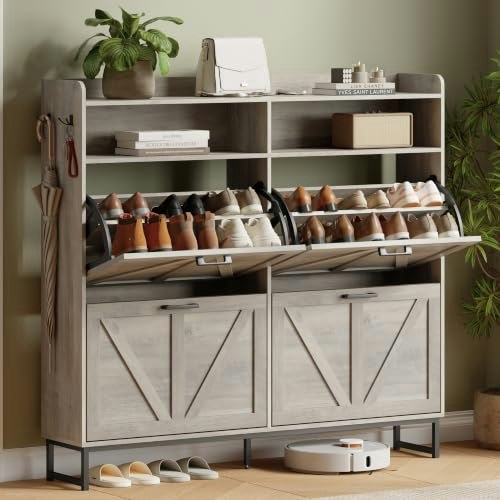 Xixini 4-Drawer Shoe Storage Cabinet: $144.49