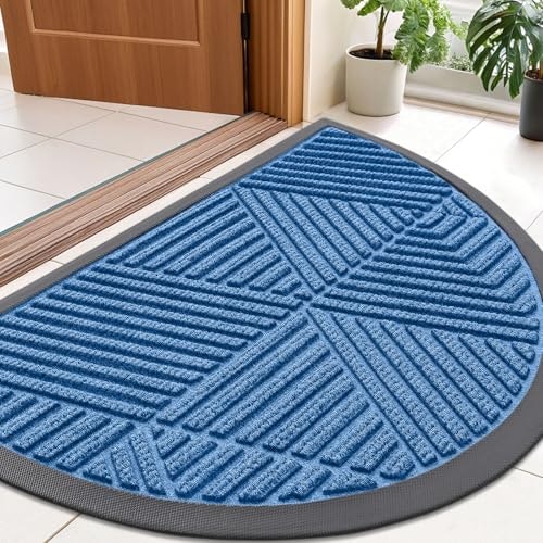 Smiry 35" x 23" Half-Circle Front Door Mat: $33.99