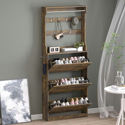 Bornoon Shoe Cabinet and Coat Rack Hall Tree: $127.48