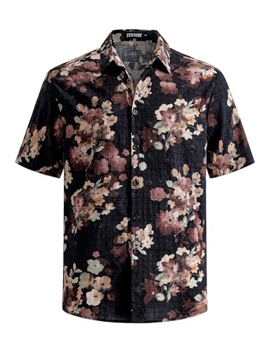 Tixmie Men's Floral Hawaiian Short-Sleeve Button-Down Shirt: $16.99 Tixmie Men's Floral Hawaiian Short-Sleeve Button-Down Shirt: $16.99
