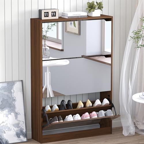 Bornoon 3-Flip Mirror Shoe Storage Cabinet: $127.49 Bornoon 3-Flip Mirror Shoe Storage Cabinet: $127.49