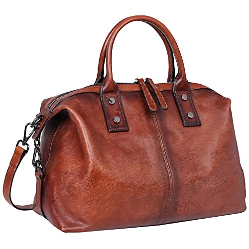Iswee Retro Leather Satchel Purse: $84.65