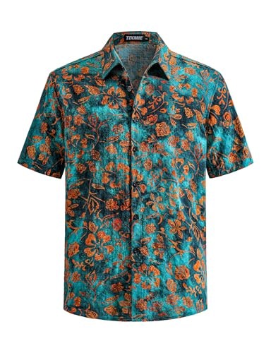 Tixmie Men's Floral Hawaiian Short-Sleeve Button-Down Shirt: $16.99 Tixmie Men's Floral Hawaiian Short-Sleeve Button-Down Shirt: $16.99