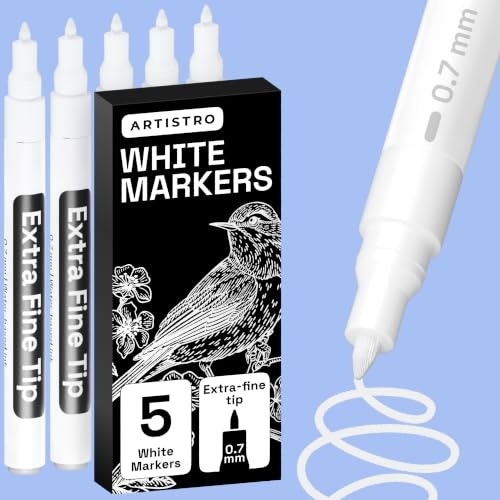Artistro Extra-Fine White Paint Pens 5-Pack: $7.17