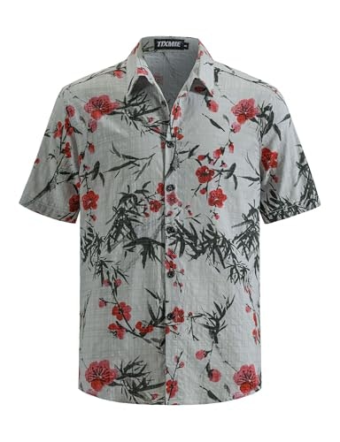 Tixmie Men's Floral Hawaiian Short-Sleeve Button-Down Shirt: $16.99 Tixmie Men's Floral Hawaiian Short-Sleeve Button-Down Shirt: $16.99
