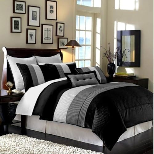 Chezmoi Collection Loft 8-Piece Striped Queen Comforter Set: $58.22 Chezmoi Collection Loft 8-Piece Striped Queen Comforter Set: $58.22