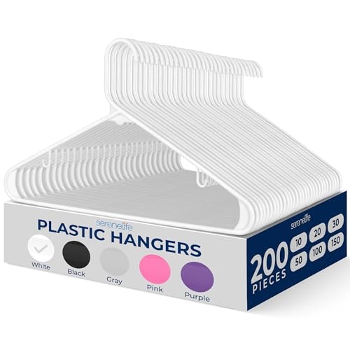 SereneLife Plastic Clothes Hangers 200-Pack: $75.99