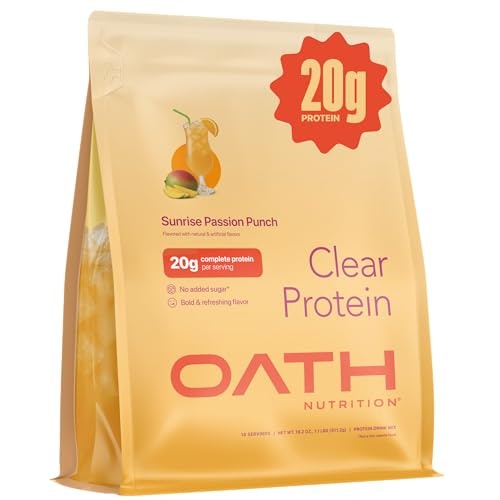 Oath Nutrition Clear Whey Isolate Protein Powder 18-Serving Tub: $24.84 Oath Nutrition Clear Whey Isolate Protein Powder 18-Serving Tub: $24.84