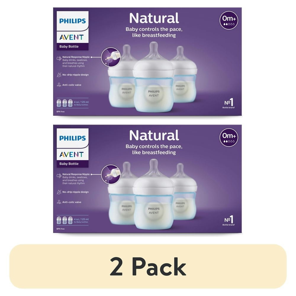 Philips Avent Natural Baby Bottle with Natural Response Nipple 4-oz 6-Pack: $37.42