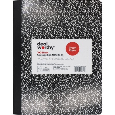 Dealworthy Quad Ruled Composition Book: 39 cents