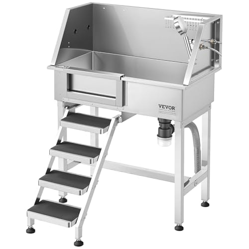 Vevor 34-Inch Stainless Steel Pet Grooming Tub: $244.79 Vevor 34-Inch Stainless Steel Pet Grooming Tub: $244.79
