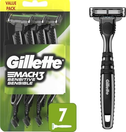 Gillette Mach3 Sensitive Men's Disposable Razors 7-Count: $13.30 Gillette Mach3 Sensitive Men's Disposable Razors 7-Count: $13.30