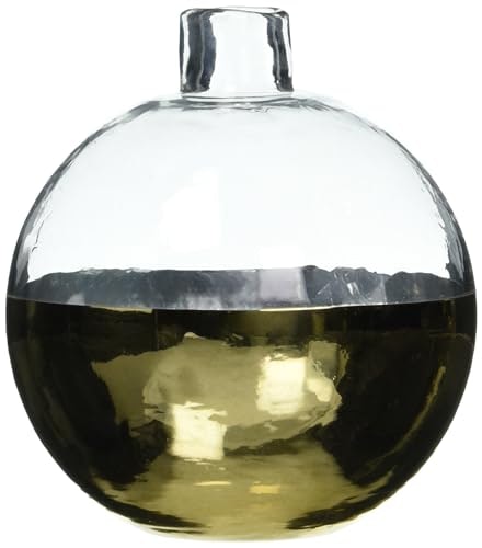 Mud Pie Small Glass and Gold Vase: $16.75