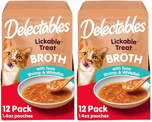 Delectables Tuna and Shrimp Savory Broth Cat Treat 24-Pack: $25.61 Delectables Tuna and Shrimp Savory Broth Cat Treat 24-Pack: $25.61