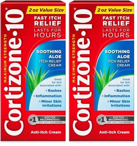 Cortizone-10 Maximum Strength Hydrocortisone Aloe Itch Relief Cream 2-oz. 2-Pack: $14.99 Cortizone-10 Maximum Strength Hydrocortisone Aloe Itch Relief Cream 2-oz. 2-Pack: $14.99