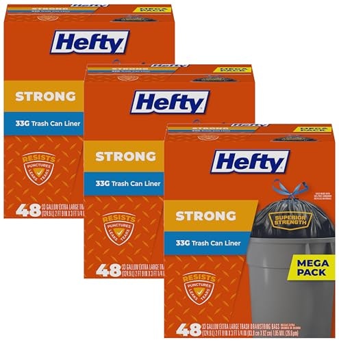 Hefty Strong 33-Gallon Trash Bags 144-Count: $56.64 Hefty Strong 33-Gallon Trash Bags 144-Count: $56.64